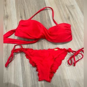 Luli fama❤️‍🔥hot red bikini Set size Medium